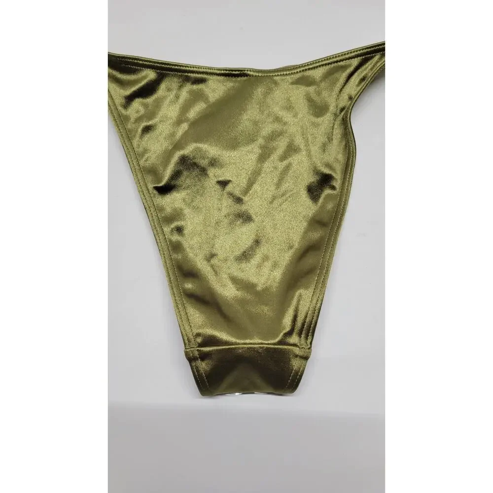 South Beach High Leg Bikini Bottom in Green Size 8 - Picture 7 of 7